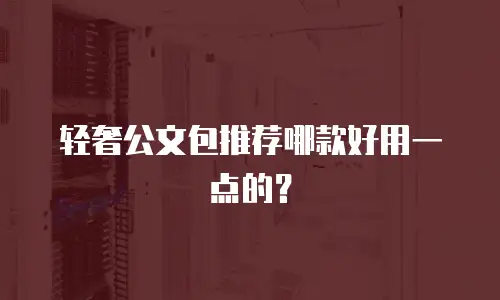 轻奢公文包推荐哪款好用一点的？