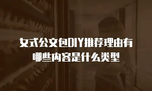 女式公文包DIY推荐理由有哪些内容是什么类型