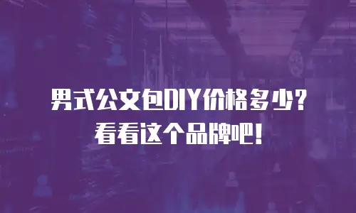 男式公文包DIY价格多少？看看这个品牌吧！