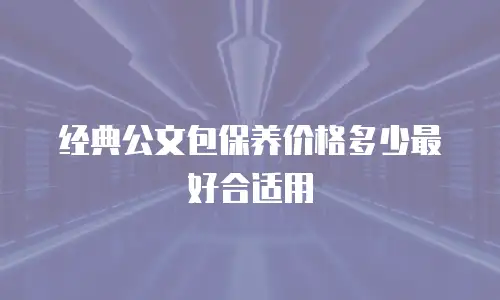 经典公文包保养价格多少最好合适用