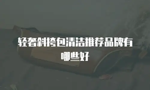 轻奢斜挎包清洁推荐品牌有哪些好