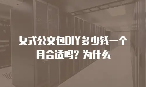 女式公文包DIY多少钱一个月合适吗？为什么