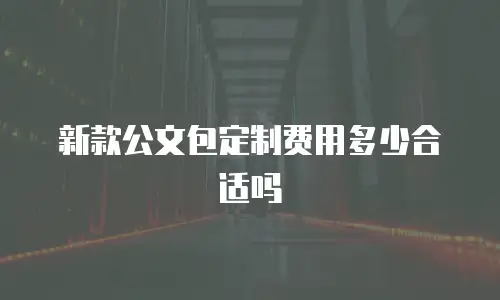 新款公文包定制费用多少合适吗