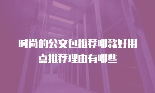 时尚的公文包推荐哪款好用点推荐理由有哪些