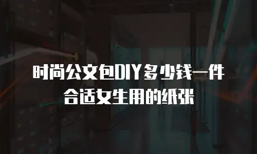 时尚公文包DIY多少钱一件合适女生用的纸张