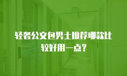 轻奢公文包男士推荐哪款比较好用一点？