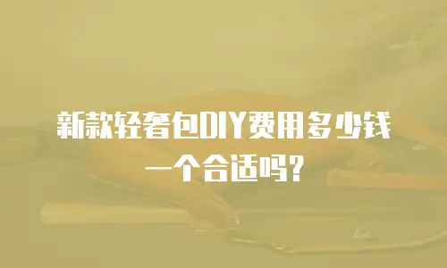 新款轻奢包DIY费用多少钱一个合适吗？