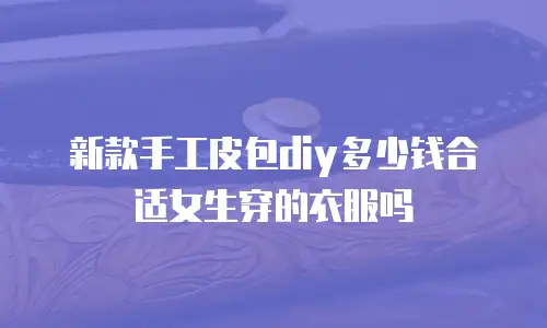 新款手工皮包diy多少钱合适女生穿的衣服吗