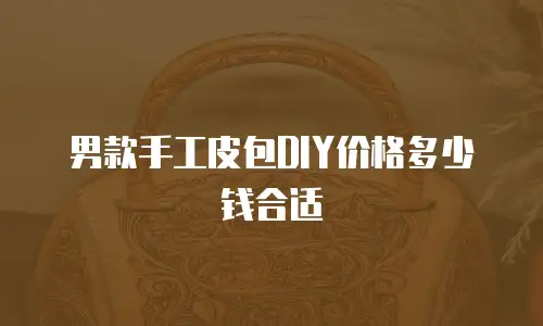 男款手工皮包DIY价格多少钱合适