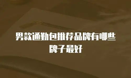 男款通勤包推荐品牌有哪些牌子最好