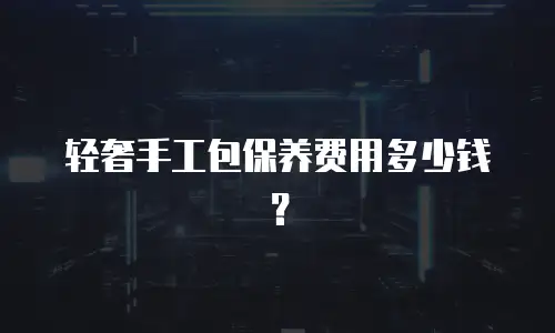 轻奢手工包保养费用多少钱？