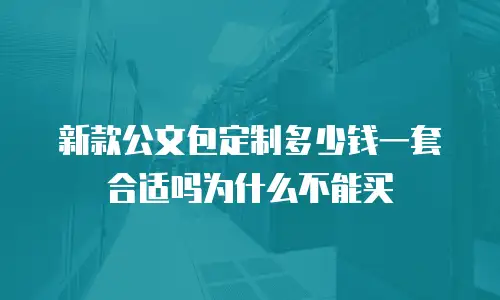 新款公文包定制多少钱一套合适吗为什么不能买