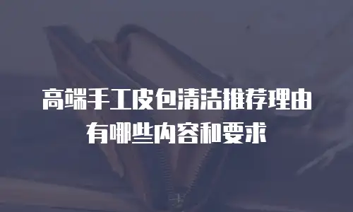 高端手工皮包清洁推荐理由有哪些内容和要求