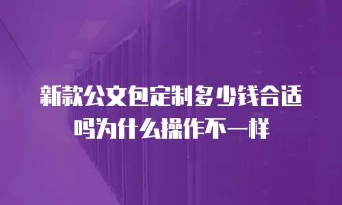 新款公文包定制多少钱合适吗为什么操作不一样