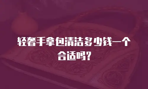 轻奢手拿包清洁多少钱一个合适吗？