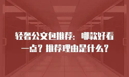 轻奢公文包推荐：哪款好看一点？推荐理由是什么？
