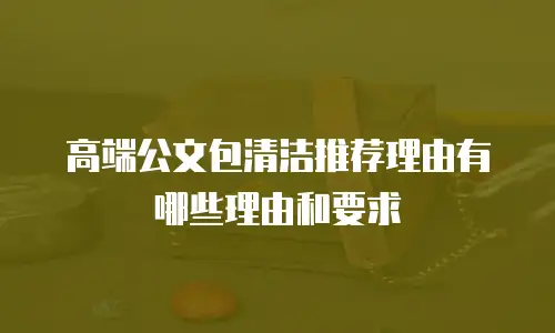 高端公文包清洁推荐理由有哪些理由和要求