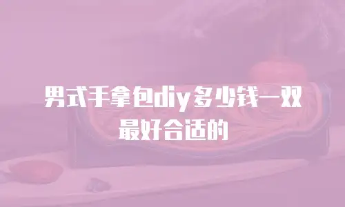男式手拿包diy多少钱一双最好合适的
