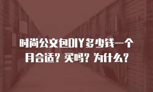 时尚公文包DIY多少钱一个月合适？买吗？为什么？