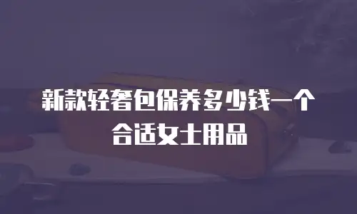 新款轻奢包保养多少钱一个合适女士用品