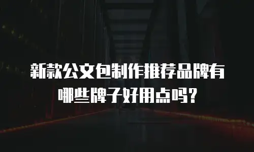 新款公文包制作推荐品牌有哪些牌子好用点吗？