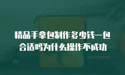 精品手拿包制作多少钱一包合适吗为什么操作不成功