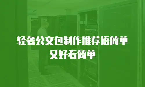 轻奢公文包制作推荐语简单又好看简单