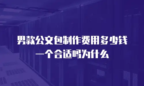 男款公文包制作费用多少钱一个合适吗为什么