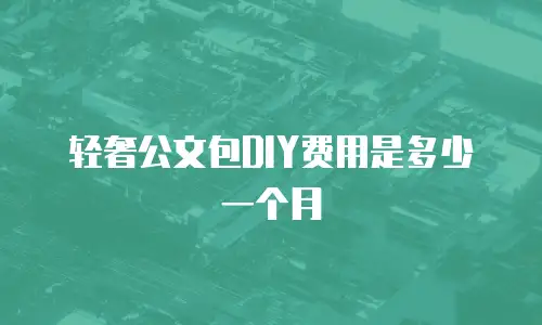 轻奢公文包DIY费用是多少一个月