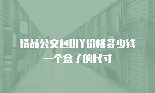 精品公文包DIY价格多少钱一个盒子的尺寸