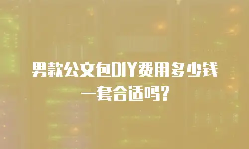 男款公文包DIY费用多少钱一套合适吗？
