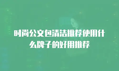 时尚公文包清洁推荐使用什么牌子的好用推荐