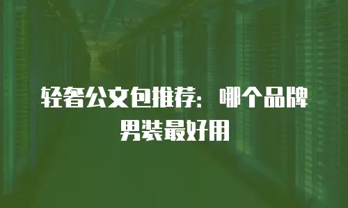 轻奢公文包推荐：哪个品牌男装最好用