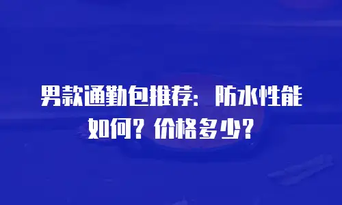 男款通勤包推荐：防水性能如何？价格多少？