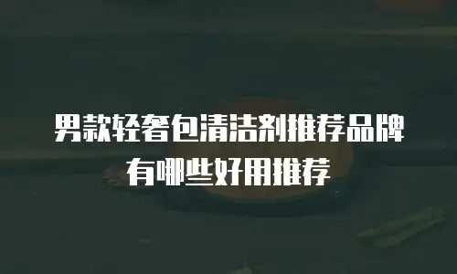 男款轻奢包清洁剂推荐品牌有哪些好用推荐