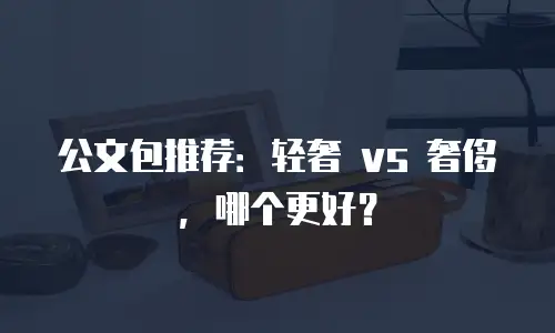 公文包推荐：轻奢 vs 奢侈，哪个更好？