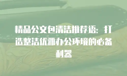 精品公文包清洁推荐语：打造整洁优雅办公环境的必备利器