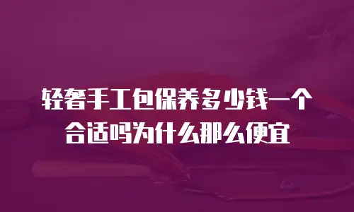 轻奢手工包保养多少钱一个合适吗为什么那么便宜