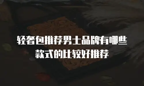 轻奢包推荐男士品牌有哪些款式的比较好推荐