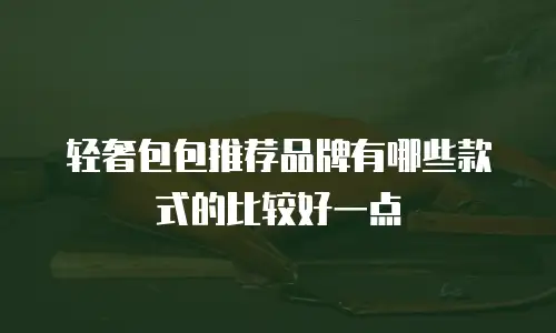 轻奢包包推荐品牌有哪些款式的比较好一点