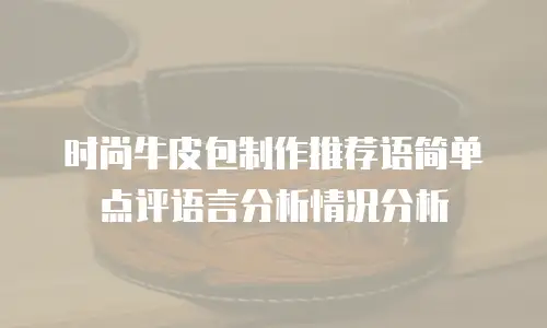 时尚牛皮包制作推荐语简单点评语言分析情况分析