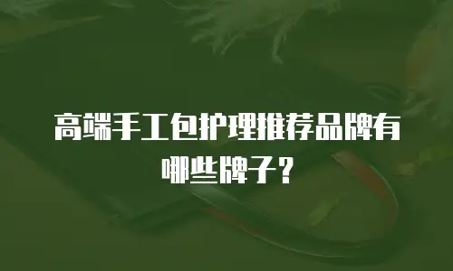 高端手工包护理推荐品牌有哪些牌子？