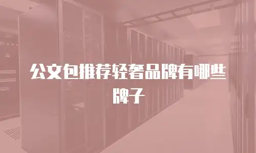 公文包推荐轻奢品牌有哪些牌子