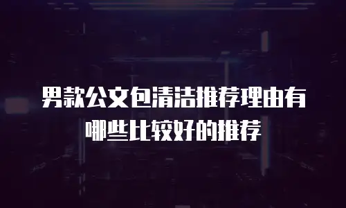 男款公文包清洁推荐理由有哪些比较好的推荐