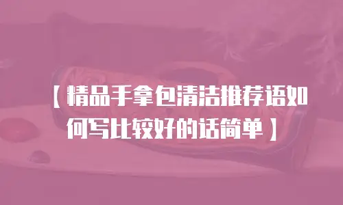 【精品手拿包清洁推荐语如何写比较好的话简单】