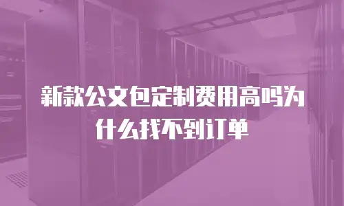 新款公文包定制费用高吗为什么找不到订单