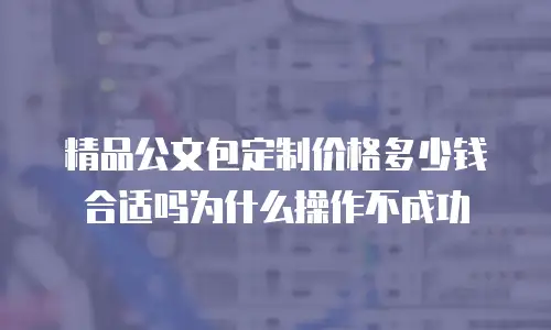 精品公文包定制价格多少钱合适吗为什么操作不成功