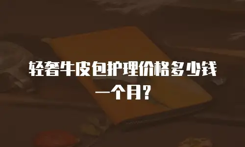 轻奢牛皮包护理价格多少钱一个月？