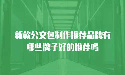 新款公文包制作推荐品牌有哪些牌子好的推荐吗