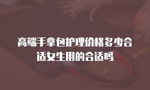 高端手拿包护理价格多少合适女生用的合适吗